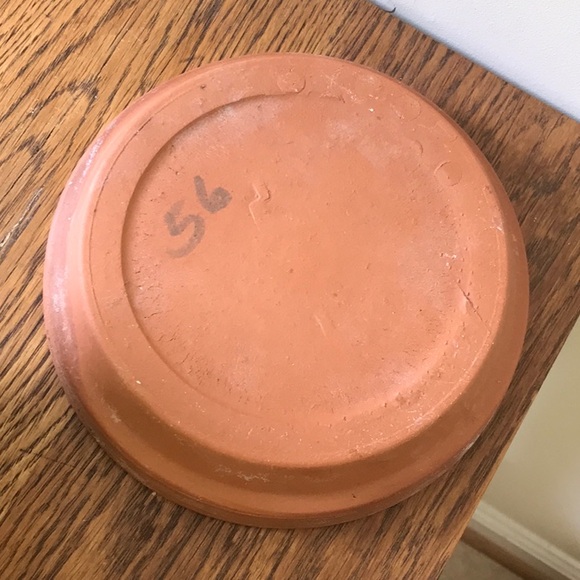 Vintage Terracotta Clay Pot with made in Italy Saucer - Picture 8 of 8